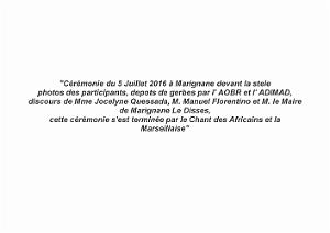 AOBR 2016 07 05 MARIGNANE-HOMMAGE A NOS MORTS ET DISPARUS DU 5 JUILLET 1962 A ORAN (1)
